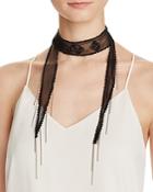 Chan Luu Chiffon Embelished Skinny Scarf