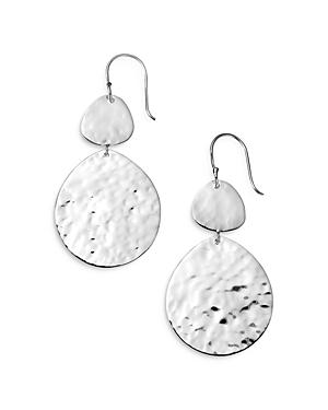 Ippolita Sterling Silver Classico Cringle Hammered Disc Double Drop Earrings