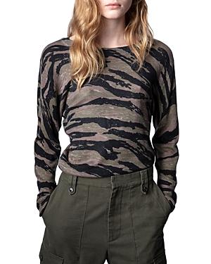 Zadig & Voltaire Axel Camo Cashmere Sweater