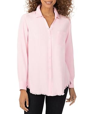 Foxcroft Haven Frayed Hem Blouse