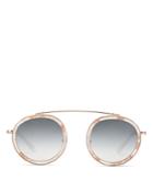 Krewe Conti Gradient Mirrored Round Sunglasses, 46mm