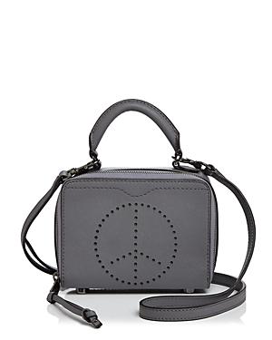 Rebecca Minkoff Perforated Peace Sign Box Crossbody