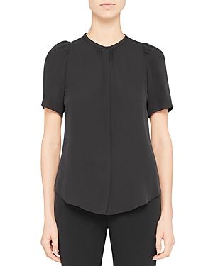 Theory Silk Ruched Blouse