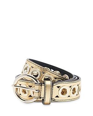 Sandro Women's Adelia Leather Grommet Belt