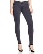 Current/elliott The Stiletto Skinny Jeans With Released Hem In Carlsbad Black