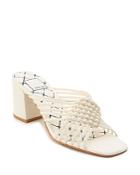 Dolce Vita Women's Delana Woven Leather High-heel Slide Sandals