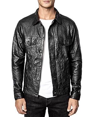 Zadig & Voltaire Lee Crinkled Leather Jacket