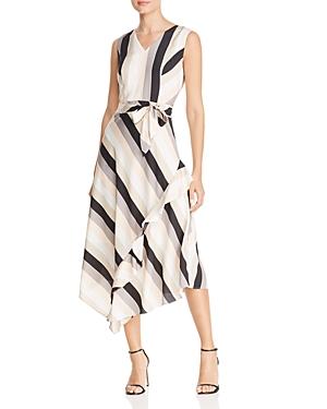 Calvin Klein Striped Sleeveless Midi Dress