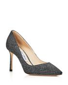 Jimmy Choo Women's Romy 85 Leather Pointed Toe Pumps