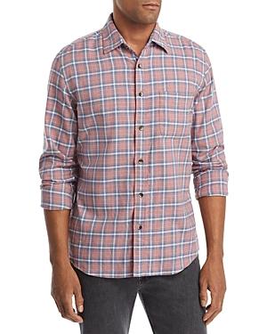 Faherty Organic Cotton Stretch Featherweight Flannel Plaid Button Down Shirt