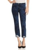 J Brand Selena Mid Rise Crop Bootcut Jeans In Cotillion