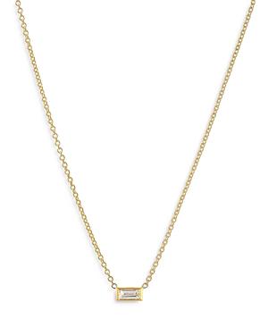 Zoe Lev 14k Yellow Gold Diamond Baguette Necklace, 18
