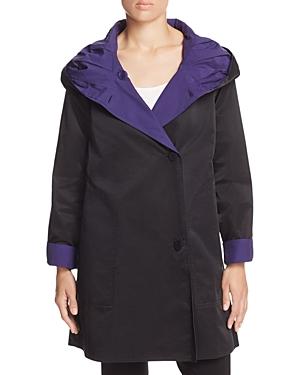 Eileen Fisher Petites Reversible Hooded A-line Jacket