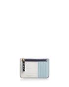 Tory Burch Color-block Top-zip Leather Card Case