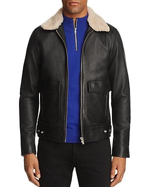 The Kooples Leather Jacket With Shearling Collar - 100% Exclusive