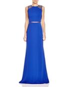 Carmen Marc Valvo Infusion Sleeveless Embellished Gown