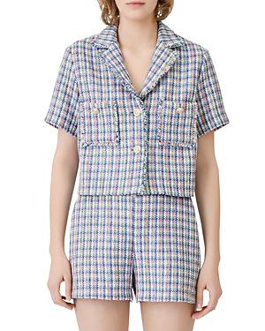 Maje Vizam Short Sleeved Tweed Jacket
