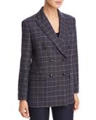 Weekend Max Mara Campus Double-breasted Check Wool Coat