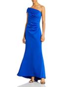 Eliza J One Shoulder Satin Gown