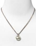 Majorica Coin Simulated Pearl Pendant Necklace