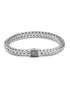 John Hardy Sterling Silver Classic Chain Medium Bracelet With Mixed Grey Sapphire
