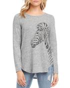 Karen Kane Zebra-print Brushed Sweater