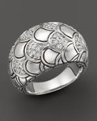 John Hardy Women's Sterling Silver Naga Diamond Pave Dome Ring