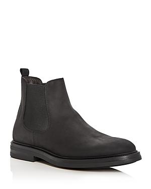 A.testoni Men's Waterproof Nubuck Leather Chelsea Boots
