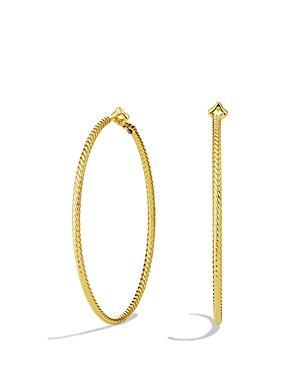 David Yurman Cable Classics Hoop Earrings In Gold