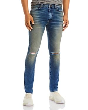 Monfrere Greyson Skinny Fit Jeans In Distressed Dark