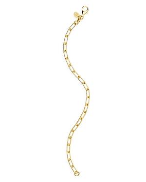 Argento Vivo Paperclip Chain Gold Plated Sterling Silver Bracelet