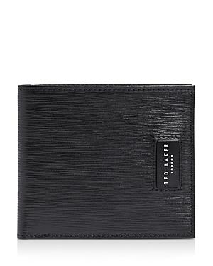 Ted Baker Woodgrain-embossed Leather Bifold Wallet