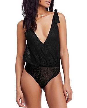 Free People Lace All Day Plunging Bodysuit
