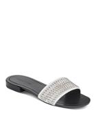 Kendall And Kylie Women's Kennedy Embellished Leather Slide Sandals