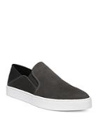 Vince Women's Garvey Round Toe Slip-on Suede & Leather Sneakers