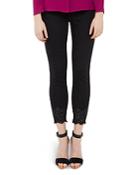 Ted Baker Embroidered Skinny Jeans In Black