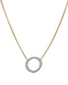 Nadri Sterling Villa Open Circle Pendant Necklace In 18k Gold-plated Sterling Silver, 17