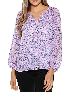 Belldini Tie Neck Printed Top