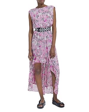 The Kooples Printed High Low Flounce Dress
