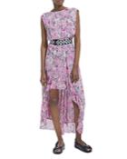 The Kooples Printed High Low Flounce Dress