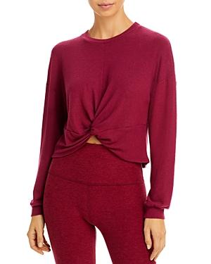 Beyond Yoga Turn Inward Front Twist Cropped Pullover
