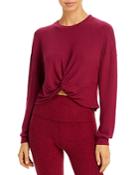 Beyond Yoga Turn Inward Front Twist Cropped Pullover