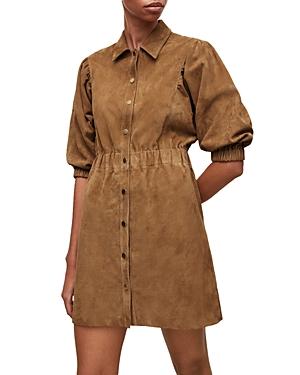 Allsaints Suede Shirt Dress