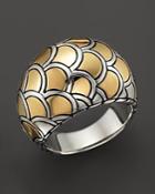 John Hardy Naga 18k Yellow Gold And Sterling Silver Dome Ring