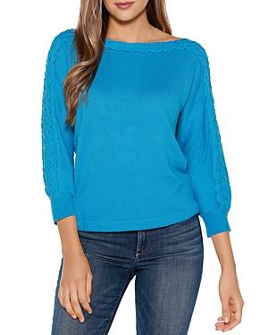 Belldini Cable Knit Trim Top