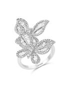 Bloomingdale's Diamond Butterfly Statement Ring In 14k White Gold, 1.40 Ct. T.w. - 100% Exclusive