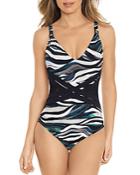 Amoressa By Miraclesuit Yukon Tigress Printed One Piece Swimsuit