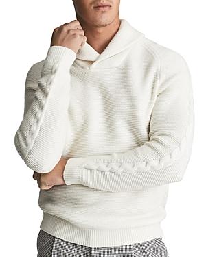 Reiss Derry Shawl Collar Cable Knit Sweater