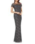 Js Collections Illusion Lace Gown