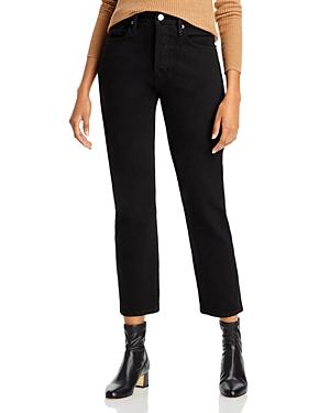 Frame Le Original High-rise Straight-leg Jeans In Film Noir